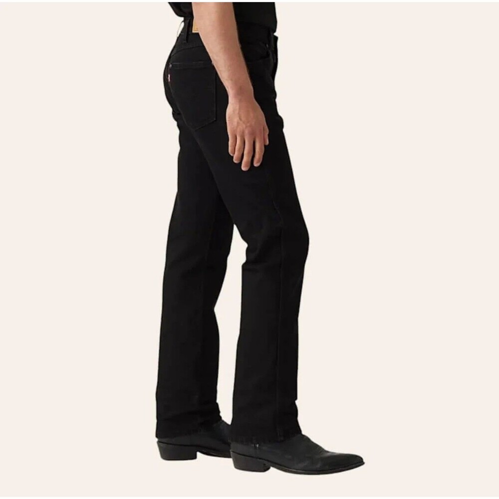 Men's Levi's 557 Western Straight Black Denim Jeans 30x34 Stretch Run The Road